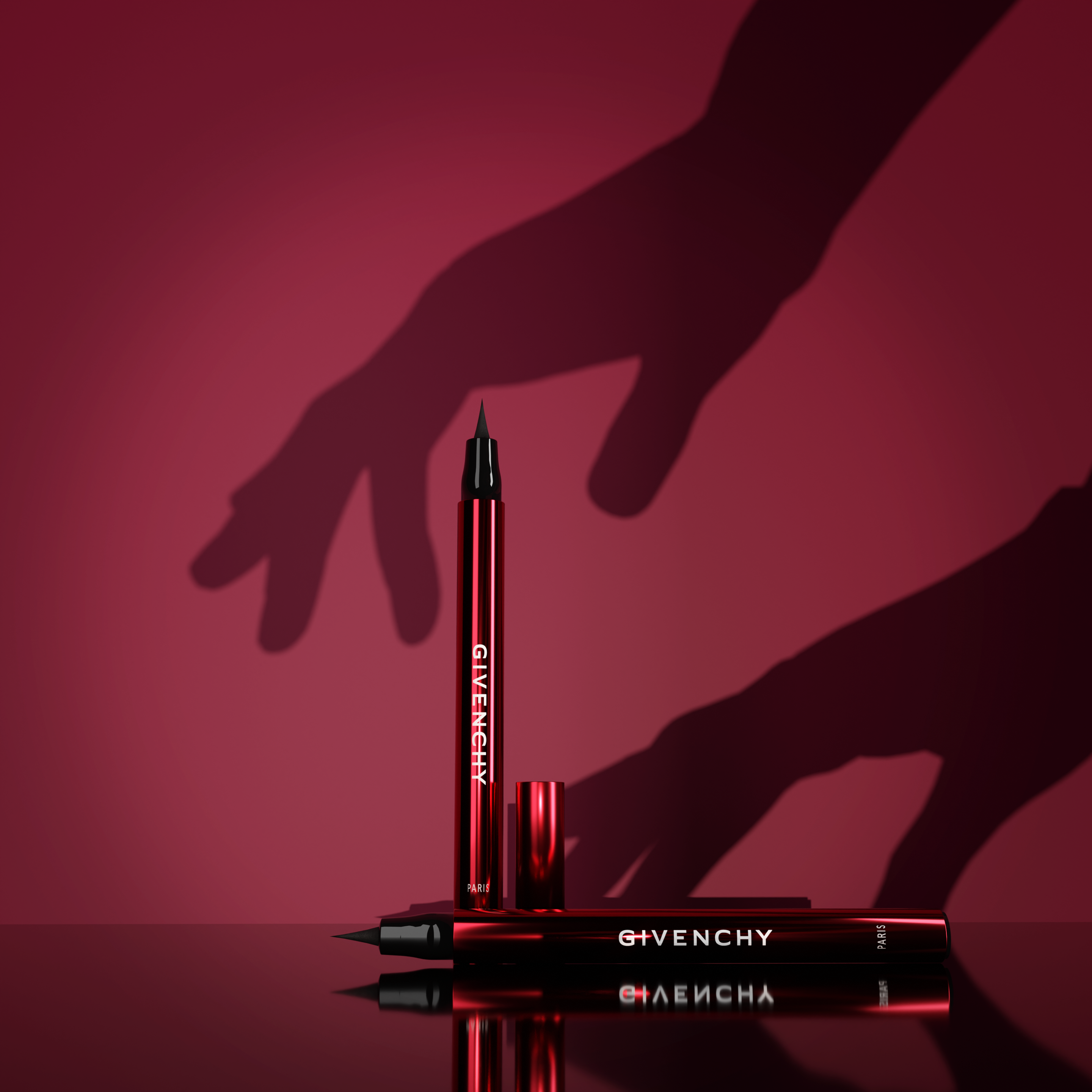 A CGI photography of Givenchy pencil