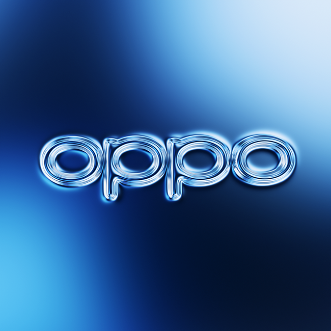 Oppo logo in blue tones